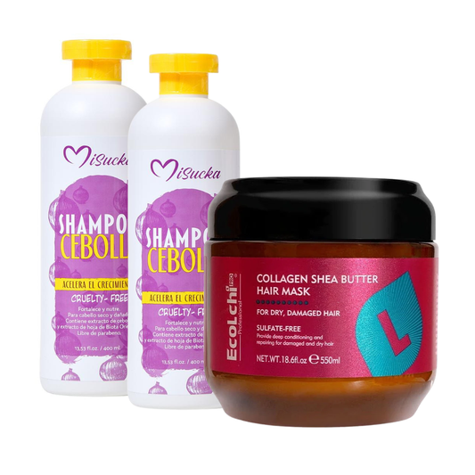 ⭐️ KIT MIS FAVORITOS ⭐️ - 2 Shampoo Cebolla + 1 Mascarilla Ecolchi