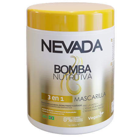 NEVADA - Mascarilla Capilar 3 en 1 Bomba Nutritiva 1KG