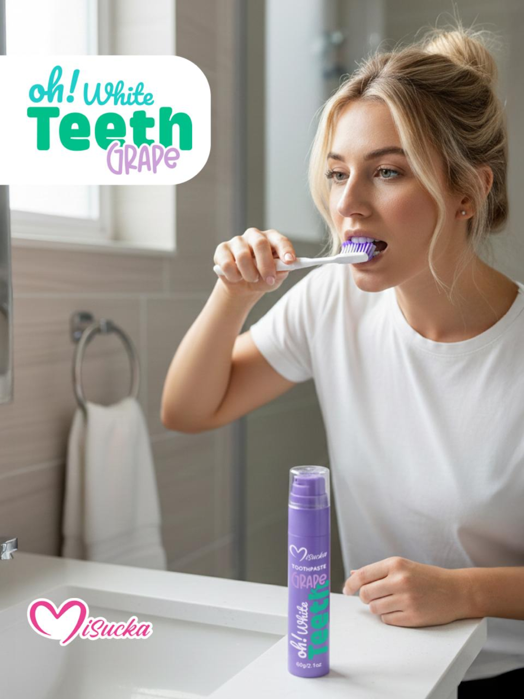 Misucka - Pasta Dental Blanqueadora Oh White Teeth UVA