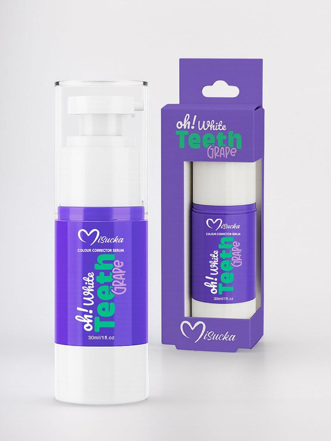 Misucka - Corrector Color Blanqueador instantáneo Serum Oh White Teeth UVA