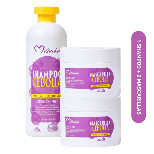 KIT CEBOLLA PLUS - 1 Shampoo + 2 Mascarillas