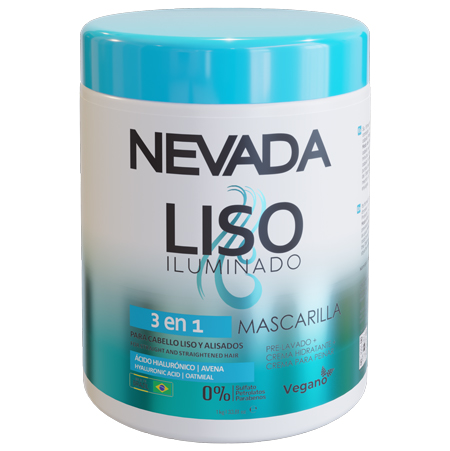 NEVADA - Mascarilla Capilar 3 en 1 Liso Iluminado 1KG