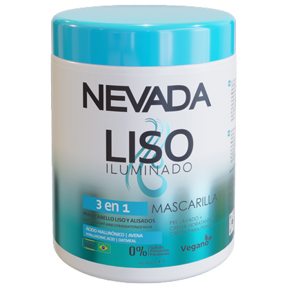 NEVADA - Mascarilla Capilar 3 en 1 Liso Iluminado 1KG