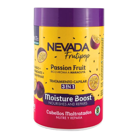 NEVADA - Mascarilla 3 en 1 Cabello Maltratado MARACUYA 1Kg