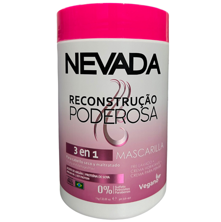 NEVADA - Mascarilla Capilar 3 en 1 Reconstrucción Poderosa 1KG