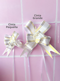 Cinta de Regalo Grande Blanca c/Dorado